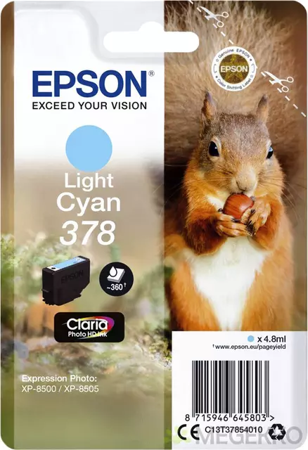 Inktcartridge Epson 378 T3785 lichtblauw