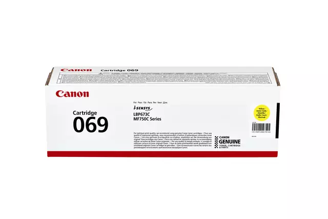 Een Cartouche toner Canon 069 jaune koop je bij QuickOffice BV