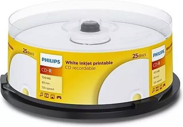 Een CD-R Philips 80Min 700MB 52x IW SP (25) koop je bij KantoorProfi België BV