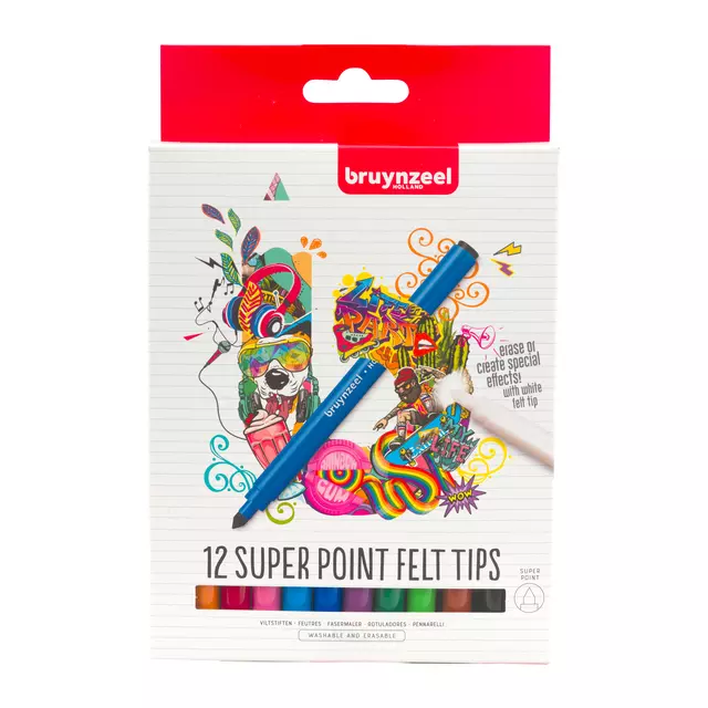 Een Kleurstift Bruynzeel Teens Superpoint set à 12 kleuren koop je bij KantoorProfi België BV
