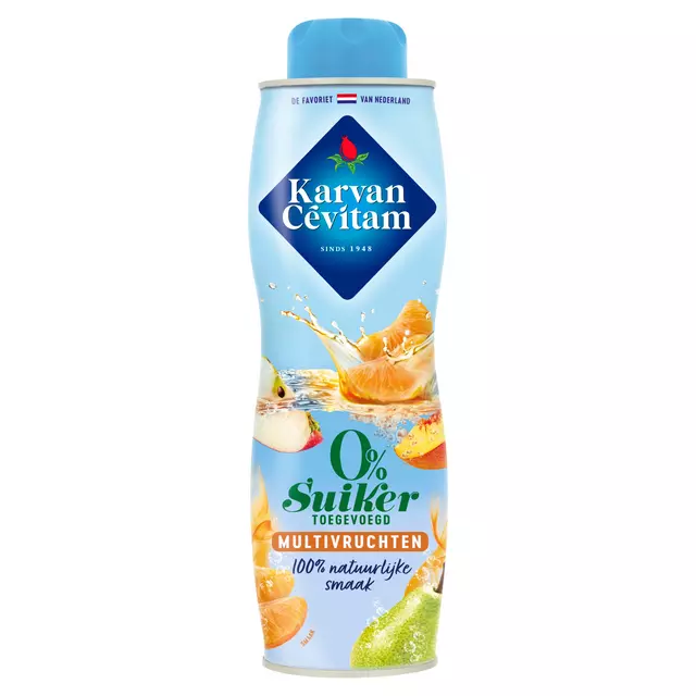 Een Siroop Karvan Cevitam multivruchten 0% suiker 600ml koop je bij Ziffo Kantoorcentrum BV