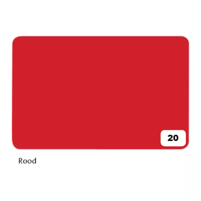 Een Fotokarton Folia 2-zijdig 50x70cm 300gr nr20 rood koop je bij Van Hoye Kantoor BV
