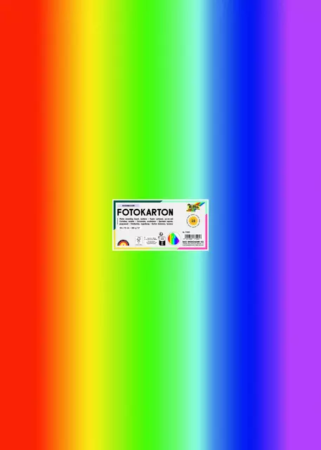 Een Fotokarton Folia 2-zijdig 50x70cm 300gr regenboog koop je bij Van Hoye Kantoor BV