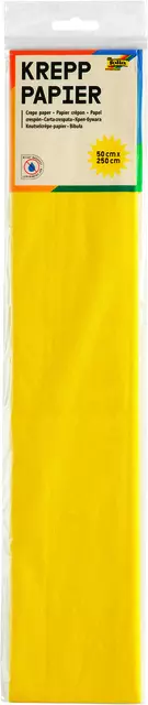 Een Crêpepapier Folia 250x50cm nr106 geel koop je bij Totaal Kantoor Goeree