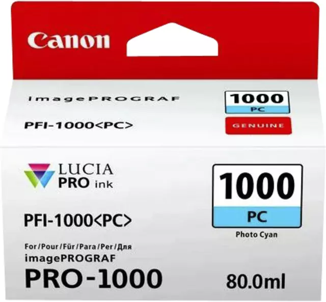 Een Inktcartridge Canon PFI-1000 foto blauw koop je bij EconOffice