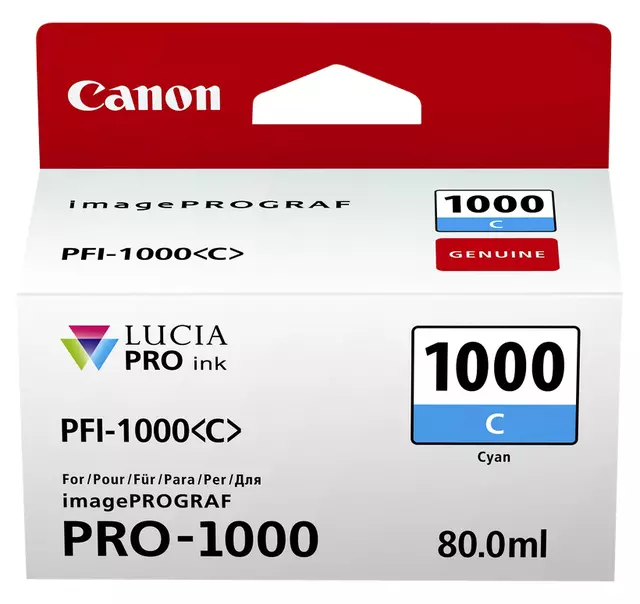 Een Inktcartridge Canon PFI-1000 blauw koop je bij EconOffice