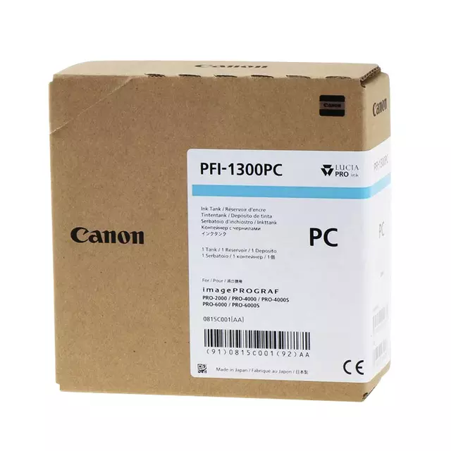 Een Inktcartridge Canon PFI-1300 foto blauw koop je bij Unimark Office B.V.