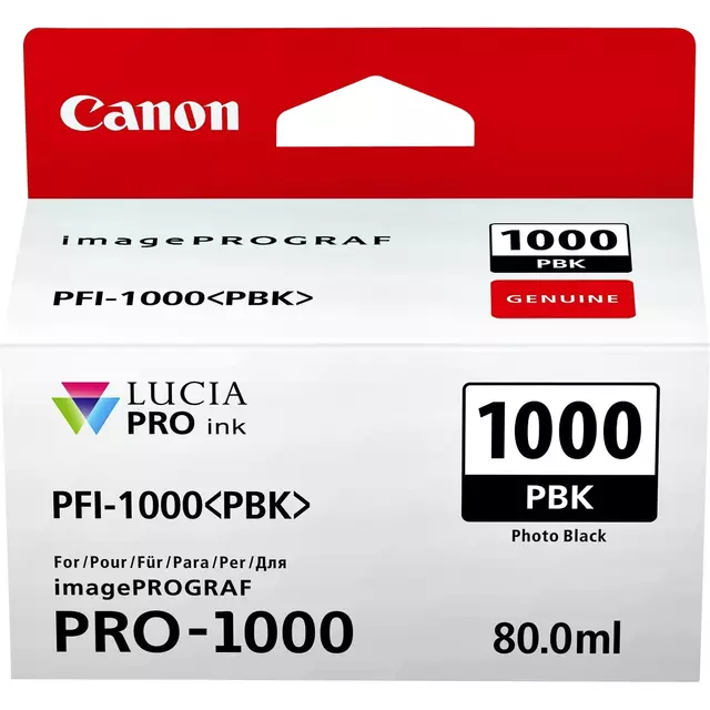 Een Inktcartridge Canon PFI-1000 foto zwart koop je bij KantoorProfi België BV