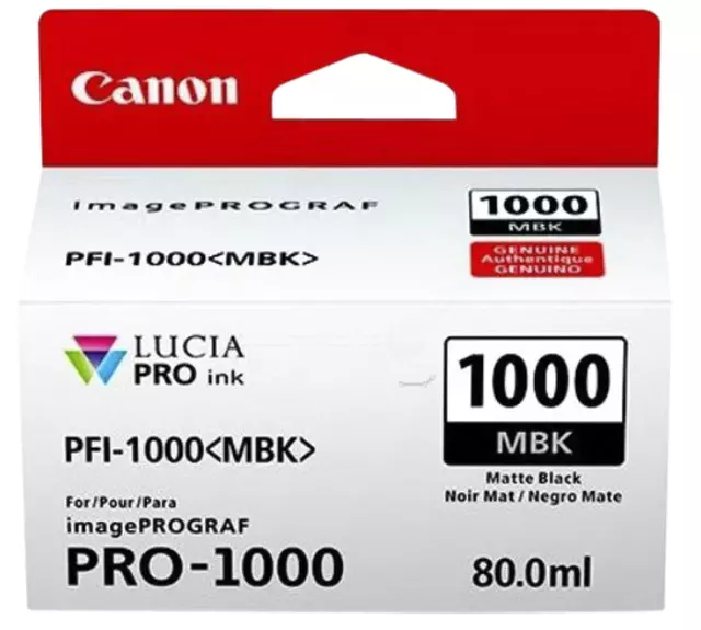 Een Inktcartridge Canon PFI-1000 mat zwart koop je bij EconOffice