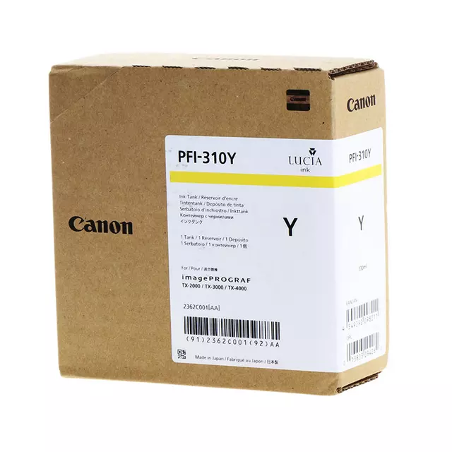 Een Inktcartridge Canon PFI-310 geel koop je bij EconOffice