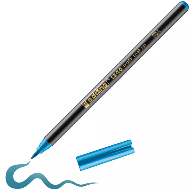 Brushpen edding 1340 metallic blauw