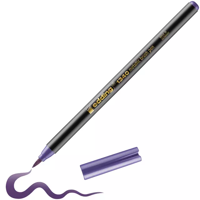 Een Brushpen edding 1340 metallic violet koop je bij Van Hoye Kantoor BV