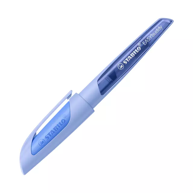 Een Vulpen STABILO Easybuddy linkshandig large babyblauw blister à 1 stuk koop je bij EconOffice