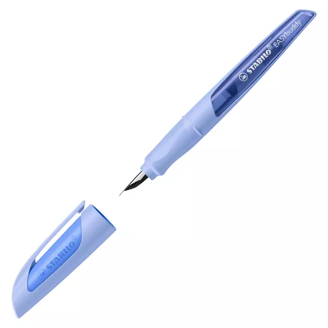 Een Vulpen STABILO Easybuddy linkshandig large babyblauw blister à 1 stuk koop je bij Alles voor uw kantoor