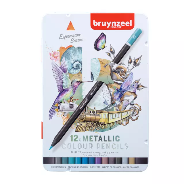 Een Kleurpotlood Bruynzeel 12 stuks metallic kleuren koop je bij KantoorProfi België BV