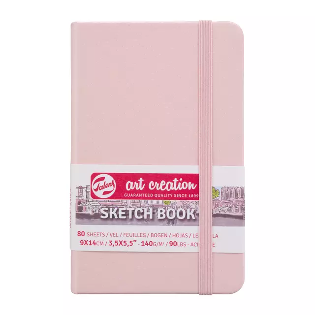 Een Schetsboek Talens Art Creation roze 9x14cm 140gr 80vel koop je bij Klik Office BV