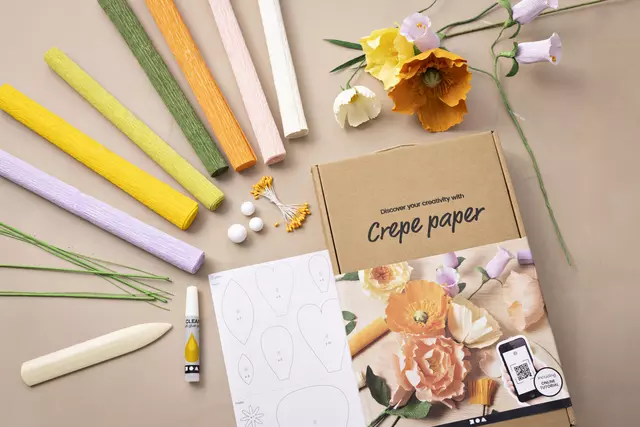 Een Crêpepapier Creativ Company DIY starterset bloemen koop je bij EconOffice