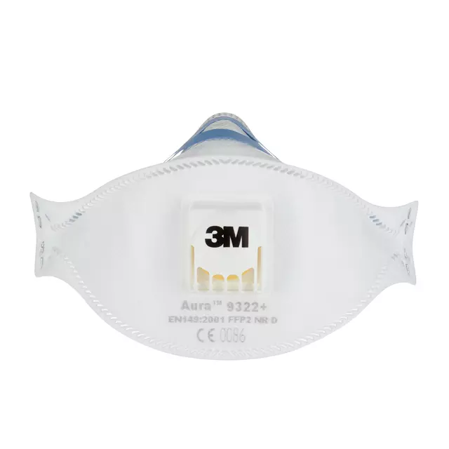 Een Stofmasker 3M Aura voor schuren 9322+ FFP2 met ventiel 5 stuks koop je bij MV Kantoortechniek B.V.