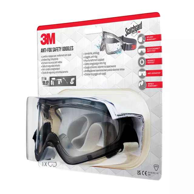 Een Ruimzichtbril 3M anti-fog Safety krasbestendig koop je bij Kantoorvakhandel van der Heijde