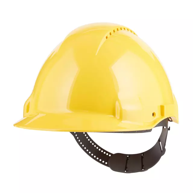 Een Veiligheidshelm 3M 53-62cm Uvicator en pinverstelling geel koop je bij Goedkope Kantoorbenodigdheden