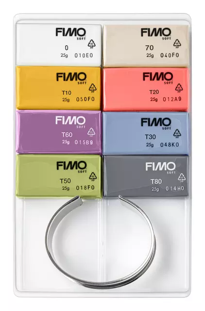 Een Klei Fimo soft colour pak à 12 trend kleuren koop je bij MV Kantoortechniek B.V.