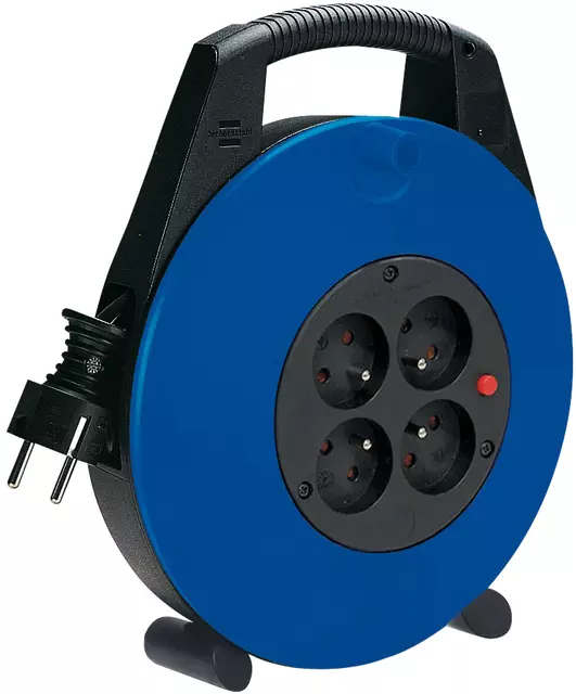Een Kabelhaspel Brennenstuhl Vario 4 voudig H05VV-F 3G1.5 10 meter zwart/blauw FR/BE koop je bij KantoorProfi België BV