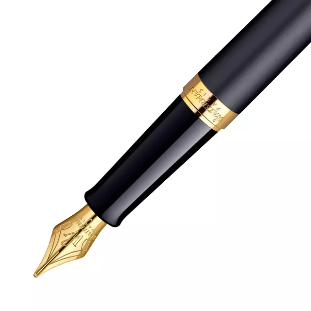 Een Vulpen Waterman Hémisphère matt black GT medium koop je bij Van Hoye Kantoor BV