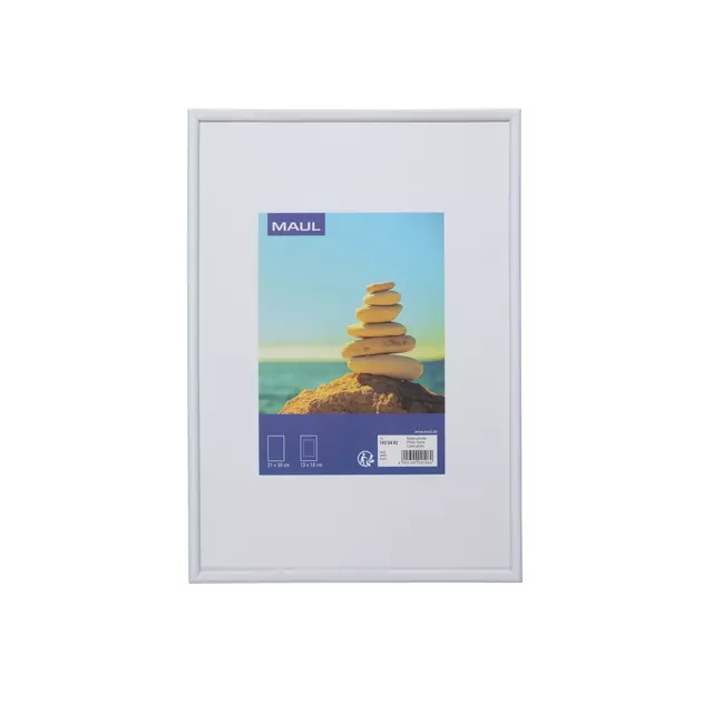 Een Fotolijst MAUL art 21x30cm kunststof frame wit koop je bij KantoorProfi België BV