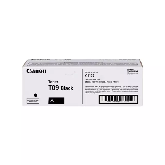 Een Tonercartridge Canon T09 zwart koop je bij Van Hoye Kantoor BV