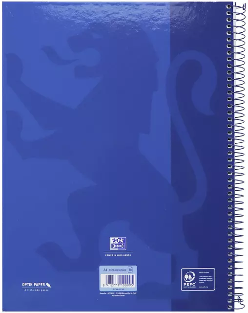 Een Notitieboek Oxford Classic Europeanbook A4+ 4-gaats lijn 80vel donkerblauw koop je bij Van Leeuwen Boeken- en kantoorartikelen