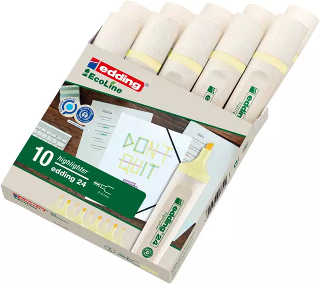 Een Markeerstift edding 24 Ecoline pastel geel koop je bij EconOffice