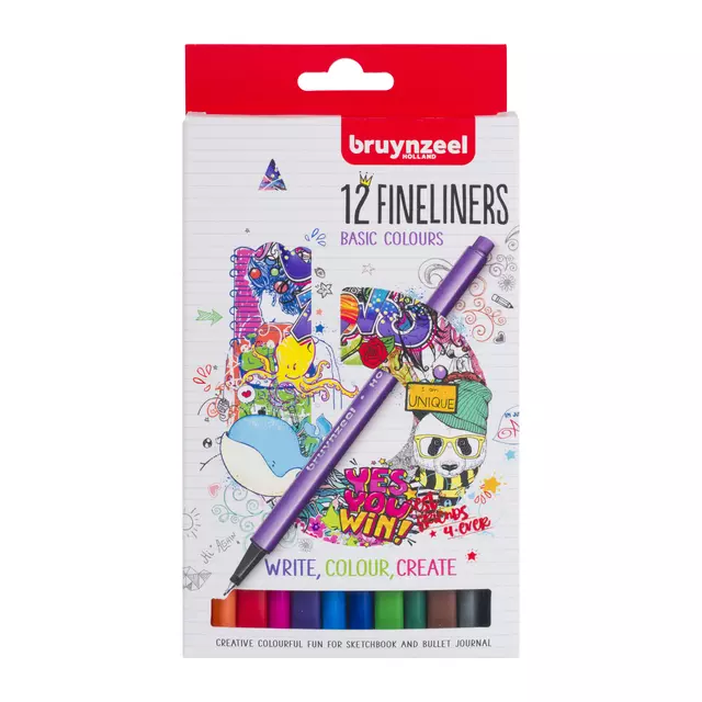 Een Fineliner Bruynzeel set à 12 kleuren koop je bij L&N Partners voor Partners B.V.