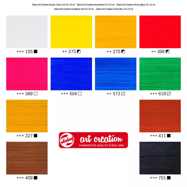 Een Acrylverf Talens Art Creation 12ml set à 12 kleuren koop je bij MV Kantoortechniek B.V.