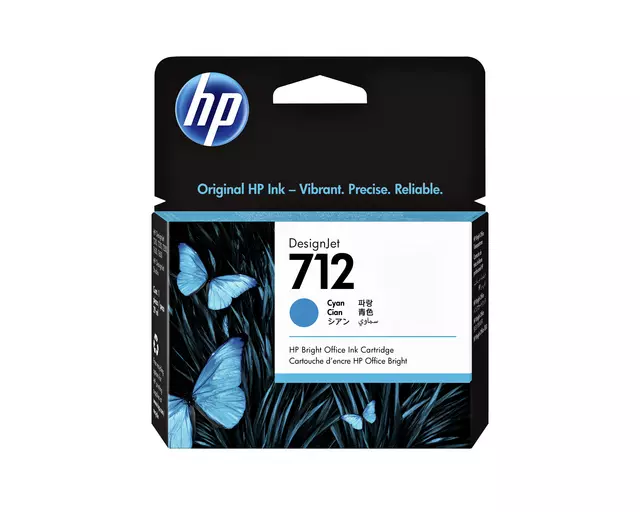 Een Inktcartridge HP 712 3ED67A blauw koop je bij Van Hoye Kantoor BV