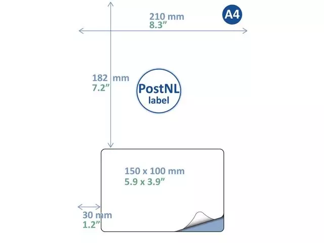 Een Retourlabel PostNL IEZZY A4 1.000 vel 150x100mm 1000 labels koop je bij EconOffice
