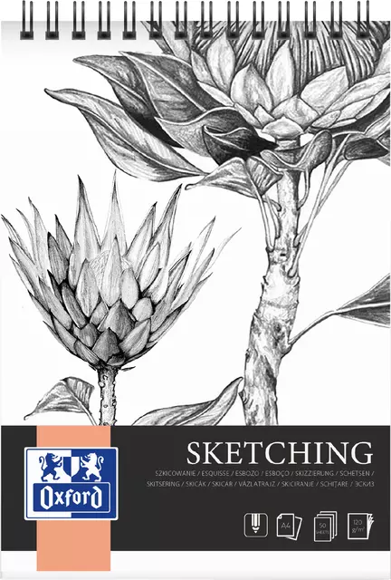 Een Tekenblok Oxford Sketching A4 50 vel 120 gram spiraal koop je bij KantoorProfi België BV