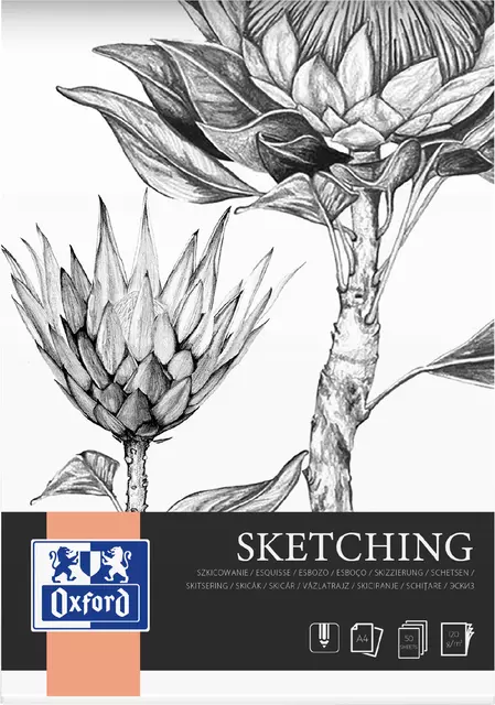 Een Tekenblok Oxford Sketching A4 50 vel 120 gram koop je bij Goedkope Kantoorbenodigdheden