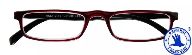 Een Leesbril I Need You +1.50 dpt Half-line rood koop je bij EconOffice