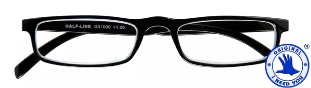 Een Leesbril I Need You +1.00 dpt Half-line zwart koop je bij EconOffice