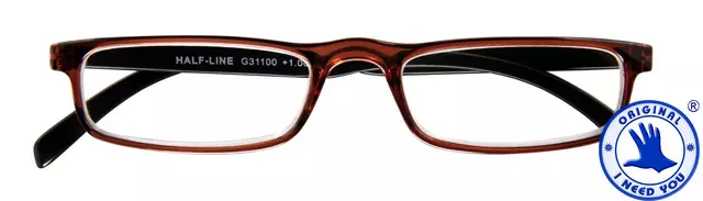 Een Lunettes de lecture I Need You +1.00 dpt Half-line brun koop je bij Van Hoye Kantoor BV