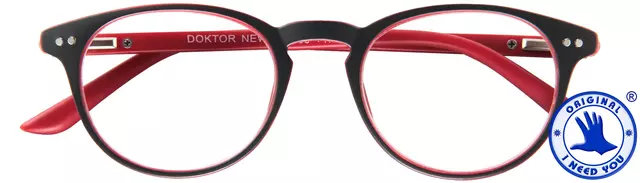 Een Leesbril I Need You +2.50 dpt Dokter New grijs-rood koop je bij Van Hoye Kantoor BV