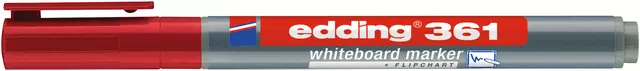 Een Viltstift edding 361 whiteboard rond 1mm rood koop je bij Kantoorvakhandel van der Heijde