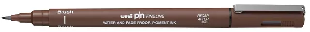 Een Fineliner Uni-ball Pin brush fijn sepia koop je bij EconOffice