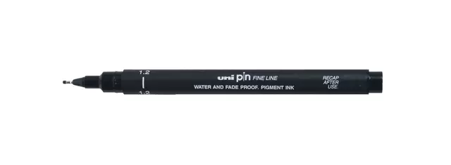 Een Fineliner Uni-ball Pin 1.2mm zwart koop je bij L&N Partners voor Partners B.V.