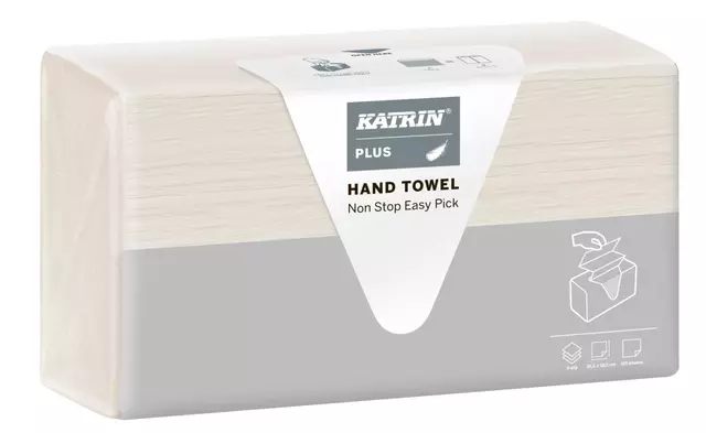 Een Handdoek Katrin Plus easy pick z-vouw 3laags 20.3x25.5cm 120vel wit koop je bij MegaOffice