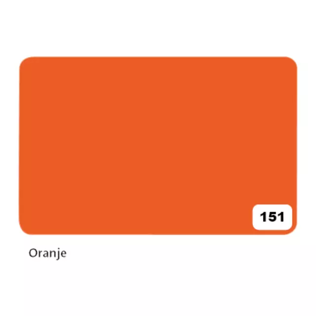 Een Etalagekarton Folia 1-zijdig 48x68cm 380gr nr151 oranje koop je bij Van Hoye Kantoor BV