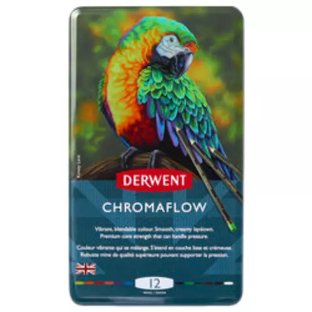 Een Kleurpotloden Derwent Chromaflow set à 12 kleuren koop je bij Totaal Kantoor Goeree