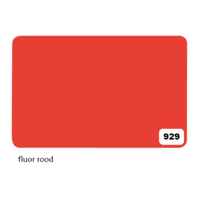 Een Etalagekarton Folia 1-zijdig 48x68cm 380gr nr929 fluor rood koop je bij KantoorProfi België BV