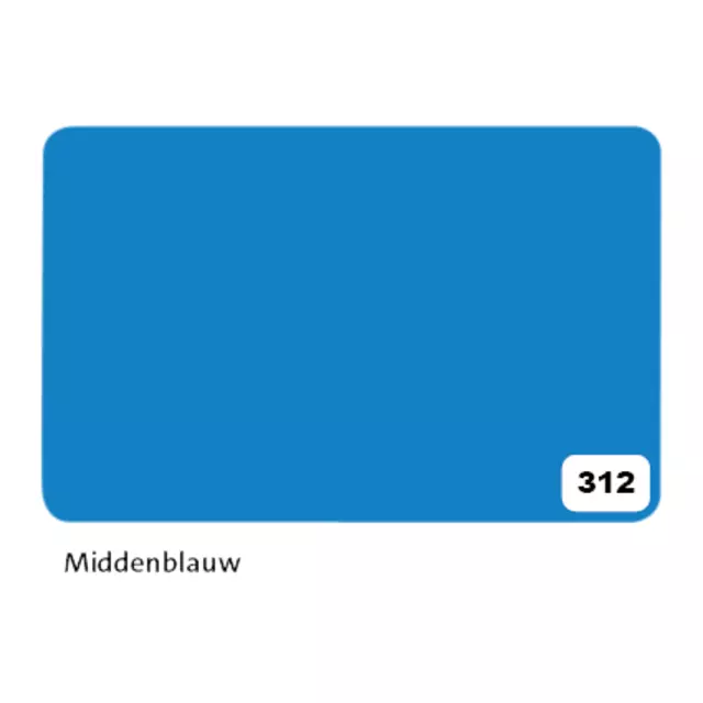 Een Etalagekarton Folia 1-zijdig 48x68cm 380gr nr312 middenblauw koop je bij Van Hoye Kantoor BV