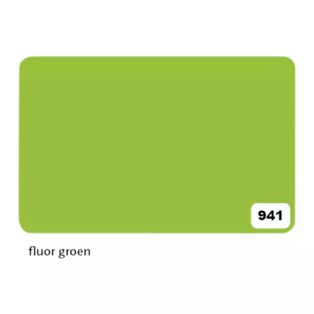 Een Etalagekarton Folia 1-zijdig 48x68cm 380gr nr941 fluor groen koop je bij Van Hoye Kantoor BV